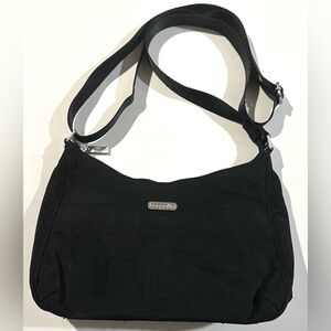 Baggallini Essential Hobo Crossbody - Medium Size 10”x8” Black Travel Bag